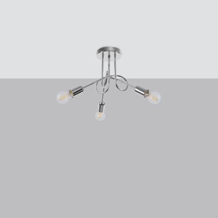 Lestenec LOOP 3xE27/15W/230V sijajni krom