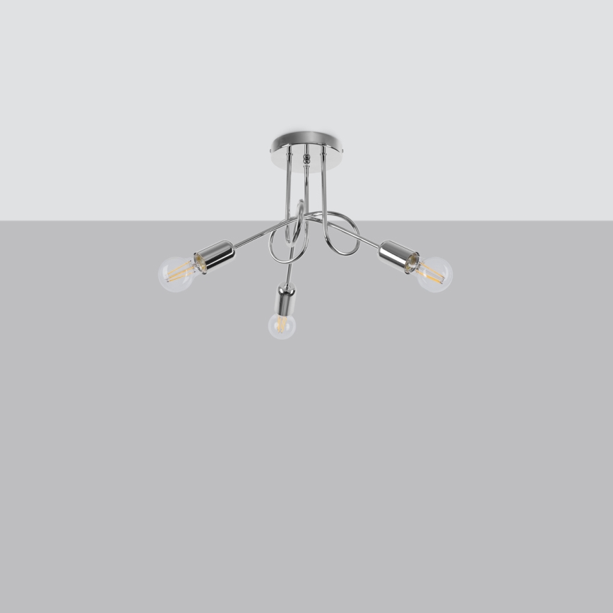 Lestenec LOOP 3xE27/15W/230V sijajni krom