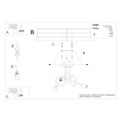 Lestenec LOOP 3xE27/15W/230V sijajni krom
