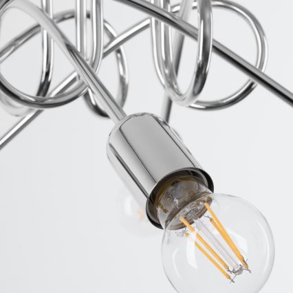 Lestenec LOOP 5xE27/15W/230V sijajni krom