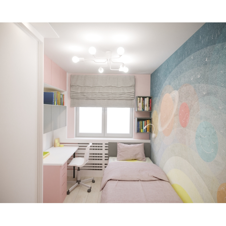 Nadgradni lestenec VECTOR 6xE27/15W/230V bela