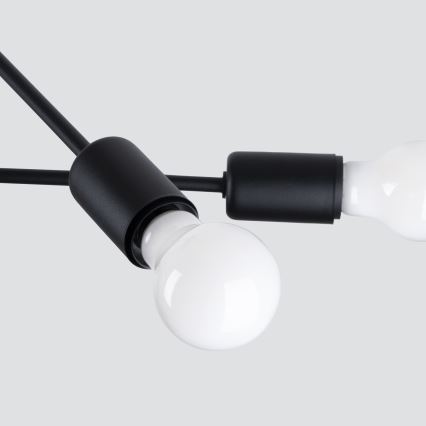 Lestenec na drogu NORAH 4xE27/15W/230V črna