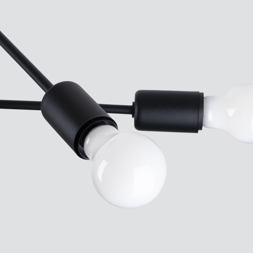 Lestenec na drogu NORAH 4xE27/15W/230V črna