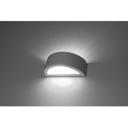Stenska svetilka ATENA 1xE27/15W/230V 20 cm bela