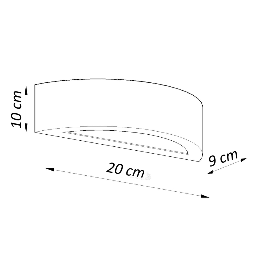 Stenska svetilka ATENA 1xE27/15W/230V 20 cm bela