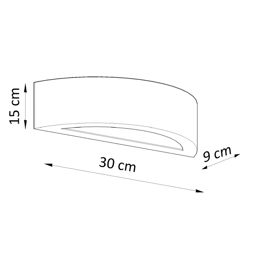 Stenska svetilka ATENA 1xE27/15W/230V 30 cm bela