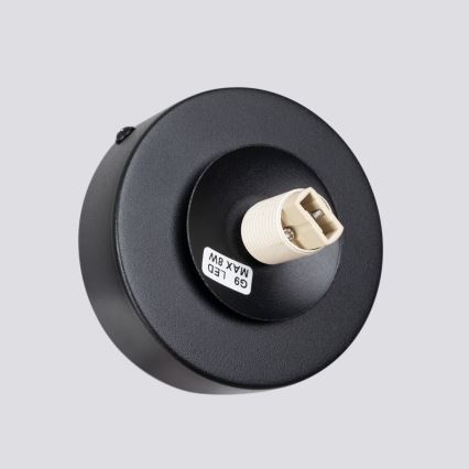 Stenska svetilka YOLI 1xG9/8W/230V črna