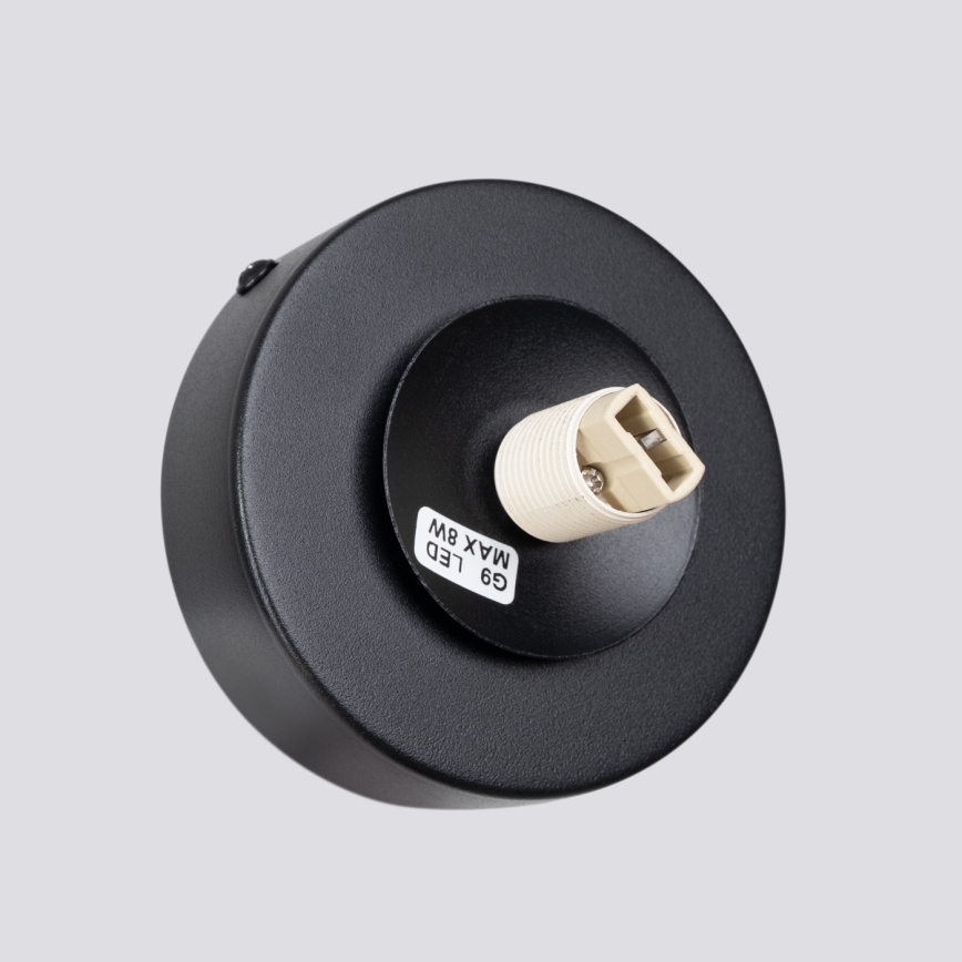 Stenska svetilka YOLI 1xG9/8W/230V črna