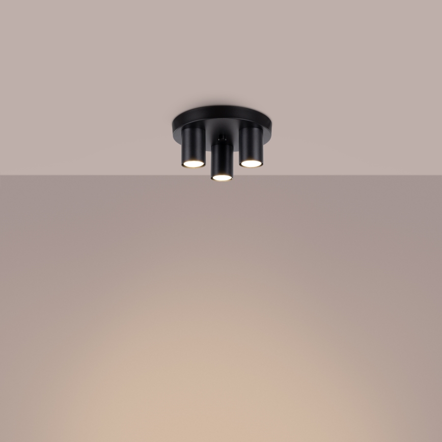 Reflektor LAGOS 3xGU10/10W/230V črna