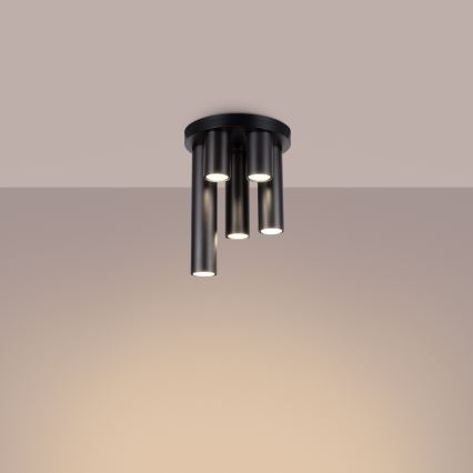 Reflektor LAGOS 5xGU10/10W/230V črna