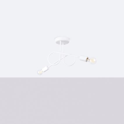 Lestenec LOOP 2xE27/15W/230V bela