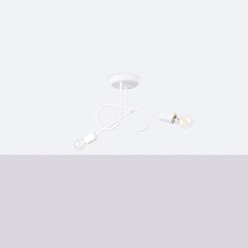 Lestenec LOOP 2xE27/15W/230V bela