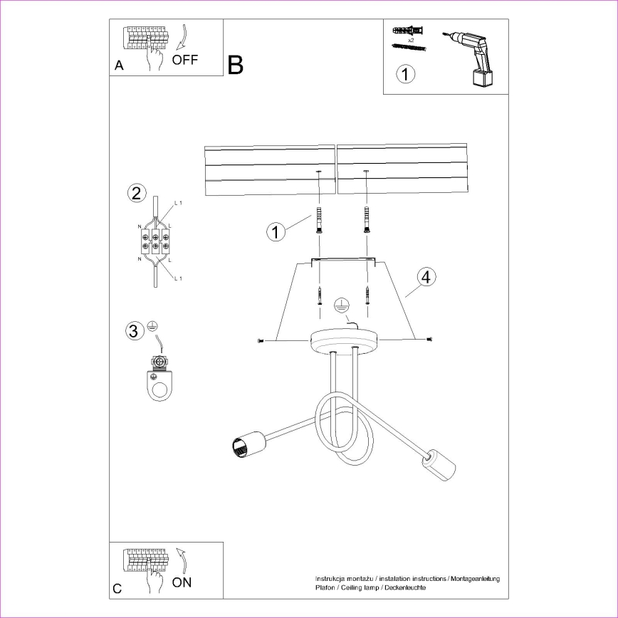 Lestenec LOOP 2xE27/15W/230V bela