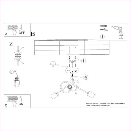 Lestenec EMBER 3xE27/15W/230V črna/bež/bukev