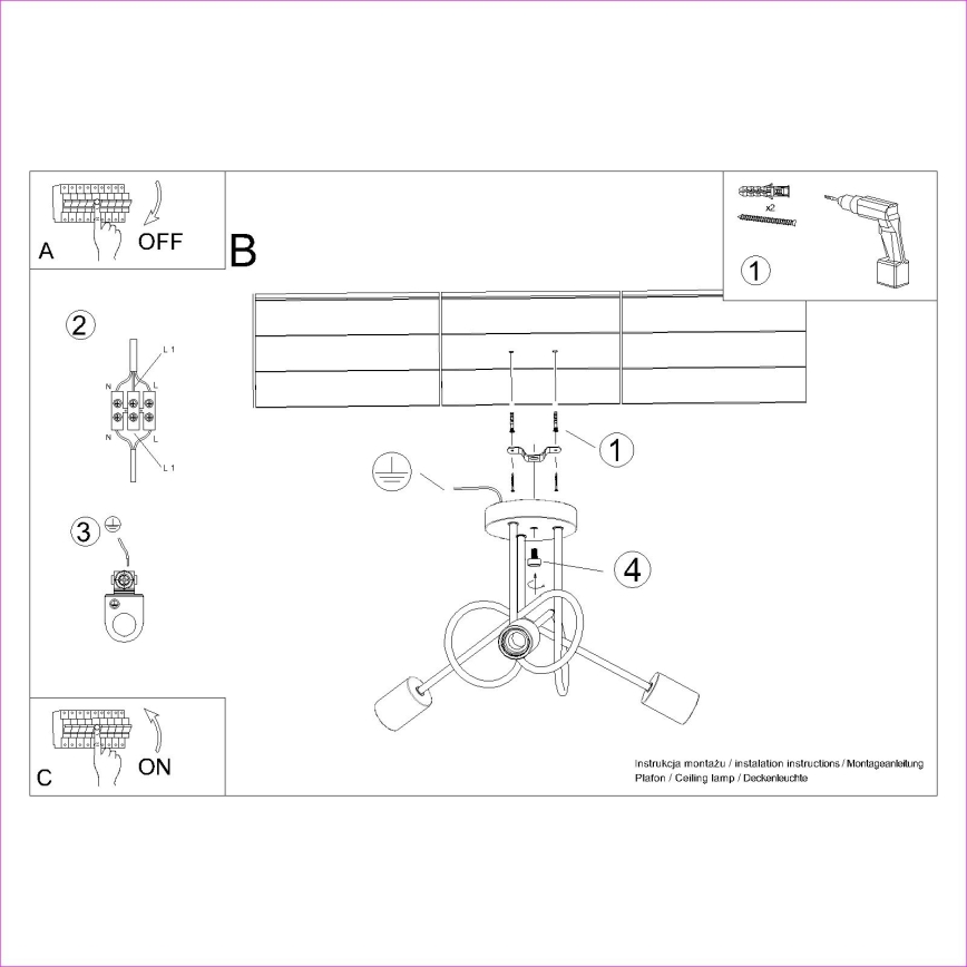 Lestenec EMBER 3xE27/15W/230V črna/bež/bukev