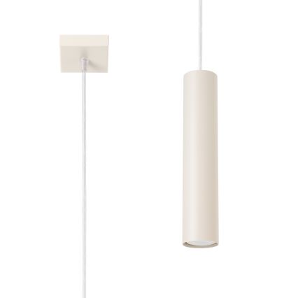Lestenec na vrvici LAGOS 1xGU10/10W/230V krem barva