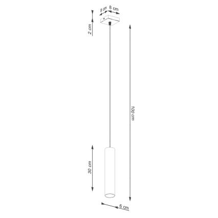 Lestenec na vrvici LAGOS 1xGU10/10W/230V krem barva