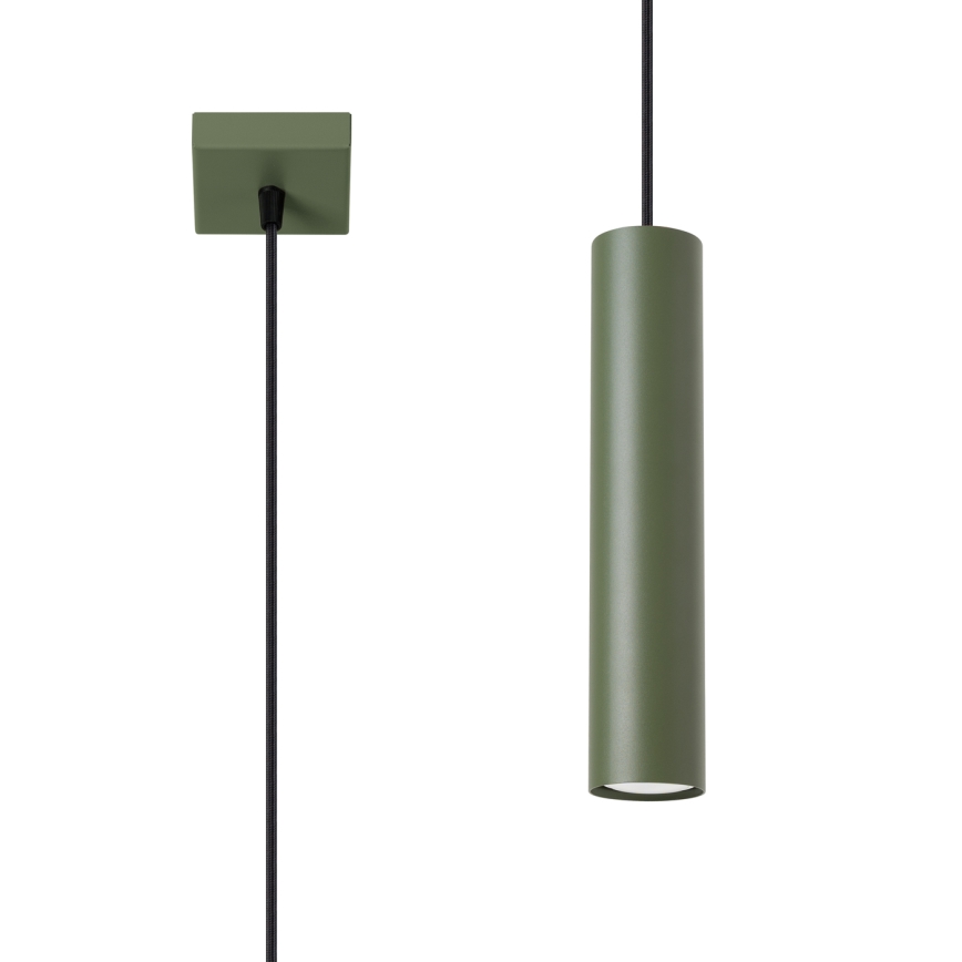 Lestenec na vrvici LAGOS 1xGU10/10W/230V zelena
