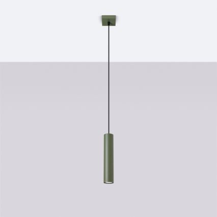Lestenec na vrvici LAGOS 1xGU10/10W/230V zelena