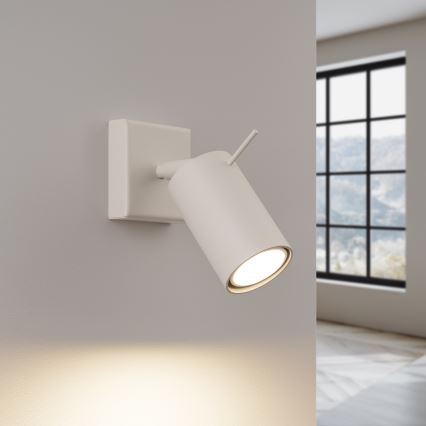 Stenski reflektor RING 1xGU10/10W/230V krem barva