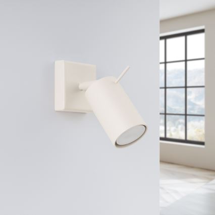 Stenski reflektor RING 1xGU10/10W/230V krem barva