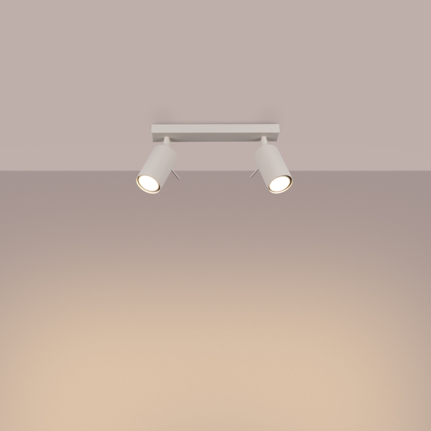 Reflektor RING 2xGU10/10W/230V krem barva