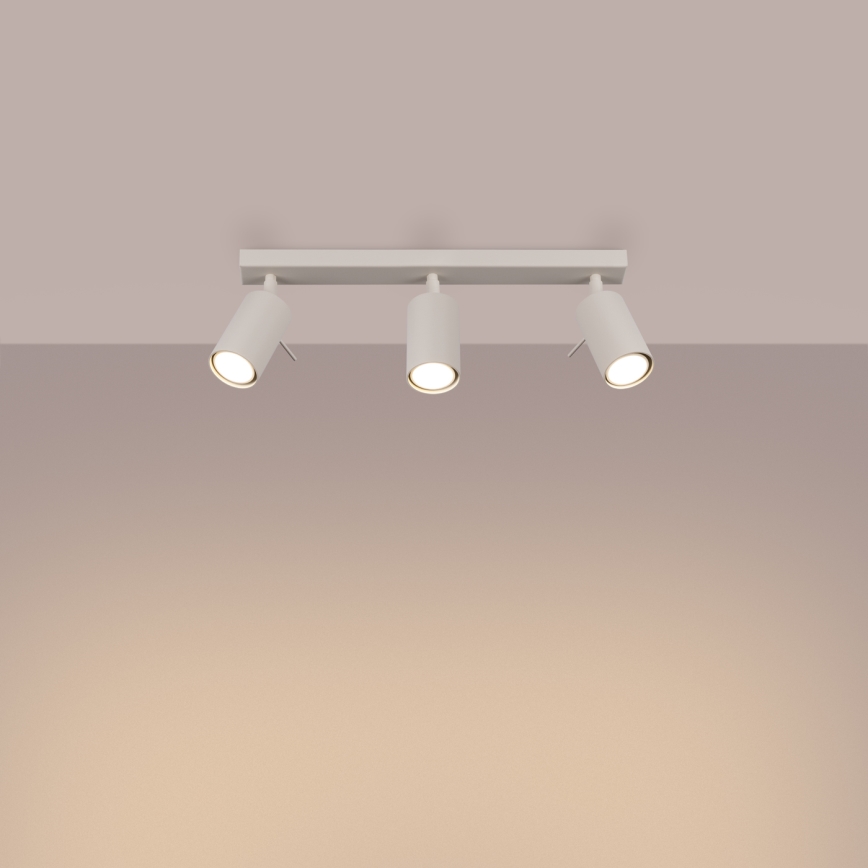 Reflektor RING 3xGU10/10W/230V krem barva