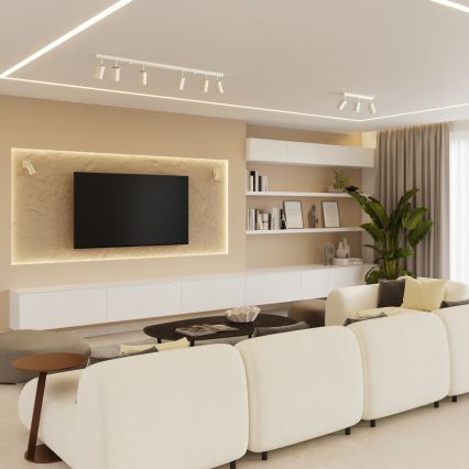 Reflektor RING 6xGU10/10W/230V krem barva