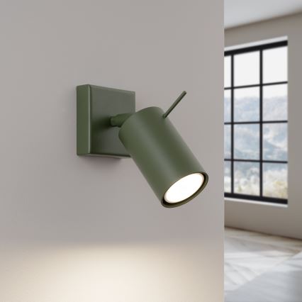 Stenski reflektor RING 1xGU10/10W/230V zelena