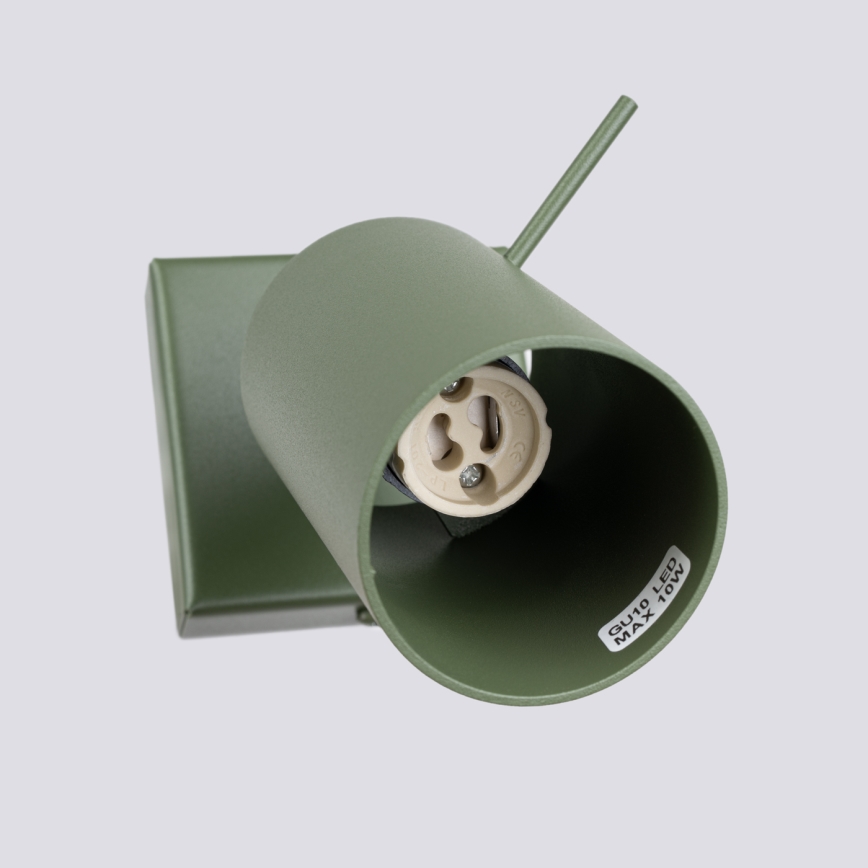 Stenski reflektor RING 1xGU10/10W/230V zelena