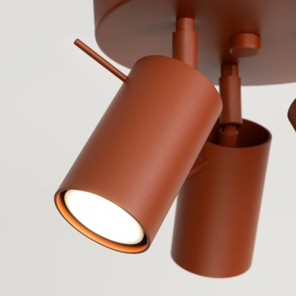 Reflektor RING 3xGU10/10W/230V rdeča