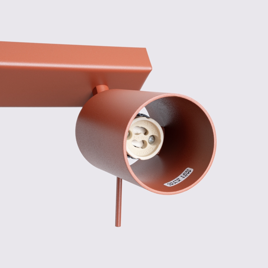 Reflektor RING 4xGU10/10W/230V rdeča