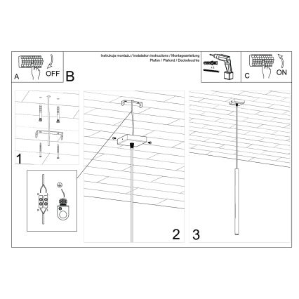 Lestenec na vrvici PASTELO 1xG9/8W/230V krem barva