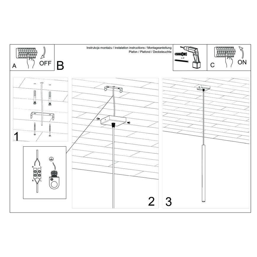 Lestenec na vrvici PASTELO 1xG9/8W/230V krem barva
