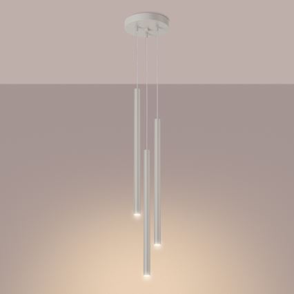Lestenec na vrvici PASTELO 3xG9/8W/230V krem barva