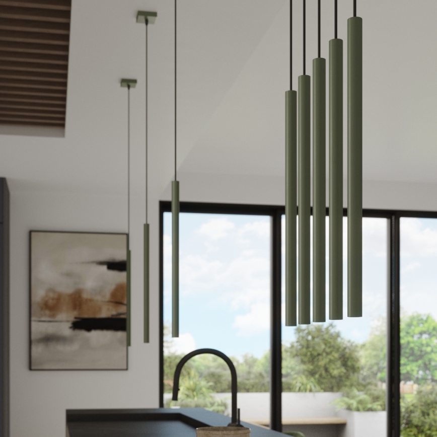 Lestenec na vrvici PASTELO 1xG9/8W/230V zelena