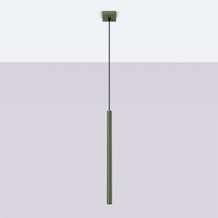 Lestenec na vrvici PASTELO 1xG9/8W/230V zelena