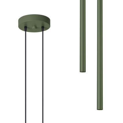 Lestenec na vrvici PASTELO 2xG9/8W/230V zelena