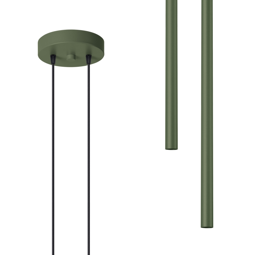 Lestenec na vrvici PASTELO 2xG9/8W/230V zelena