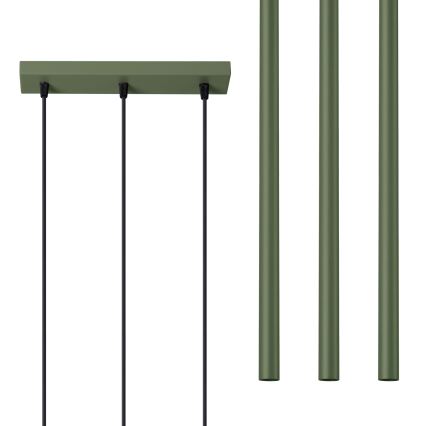Lestenec na vrvici PASTELO 3xG9/8W/230V zelena