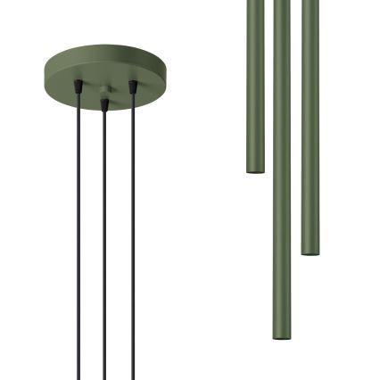 Lestenec na vrvici PASTELO 3xG9/8W/230V zelena