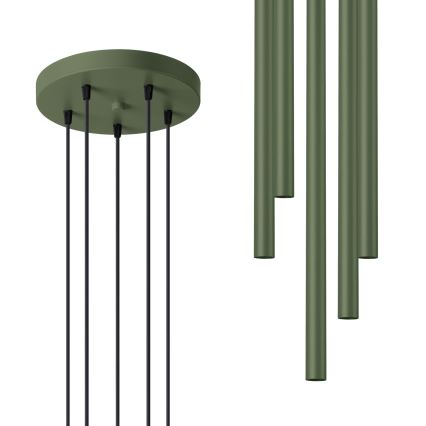 Lestenec na vrvici PASTELO 5xG9/8W/230V zelena