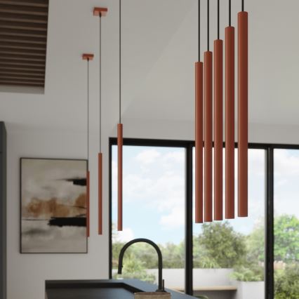 Lestenec na vrvici PASTELO 1xG9/8W/230V rdeča