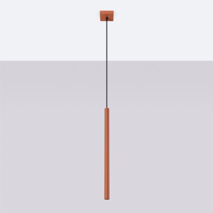 Lestenec na vrvici PASTELO 1xG9/8W/230V rdeča