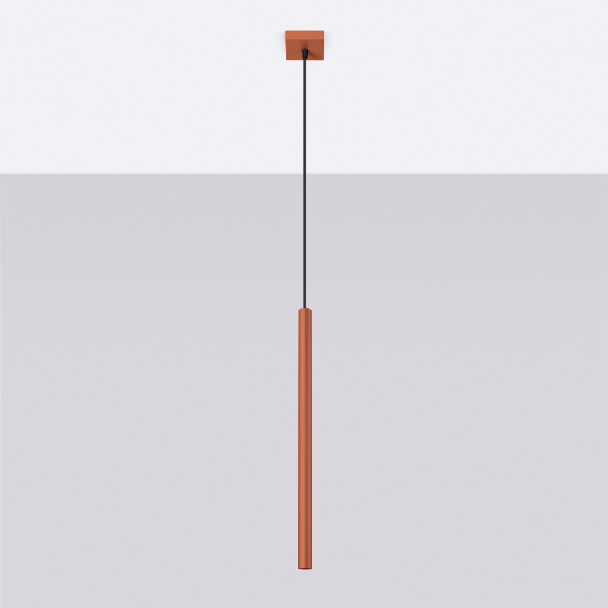 Lestenec na vrvici PASTELO 1xG9/8W/230V rdeča