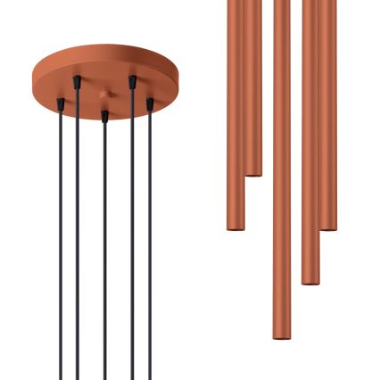 Lestenec na vrvici PASTELO 5xG9/8W/230V rdeča