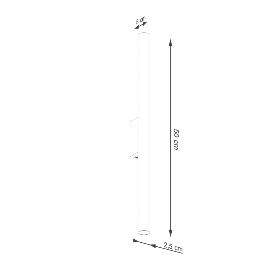 Stenska svetilka PASTELO 2xG9/8W/230V rdeča