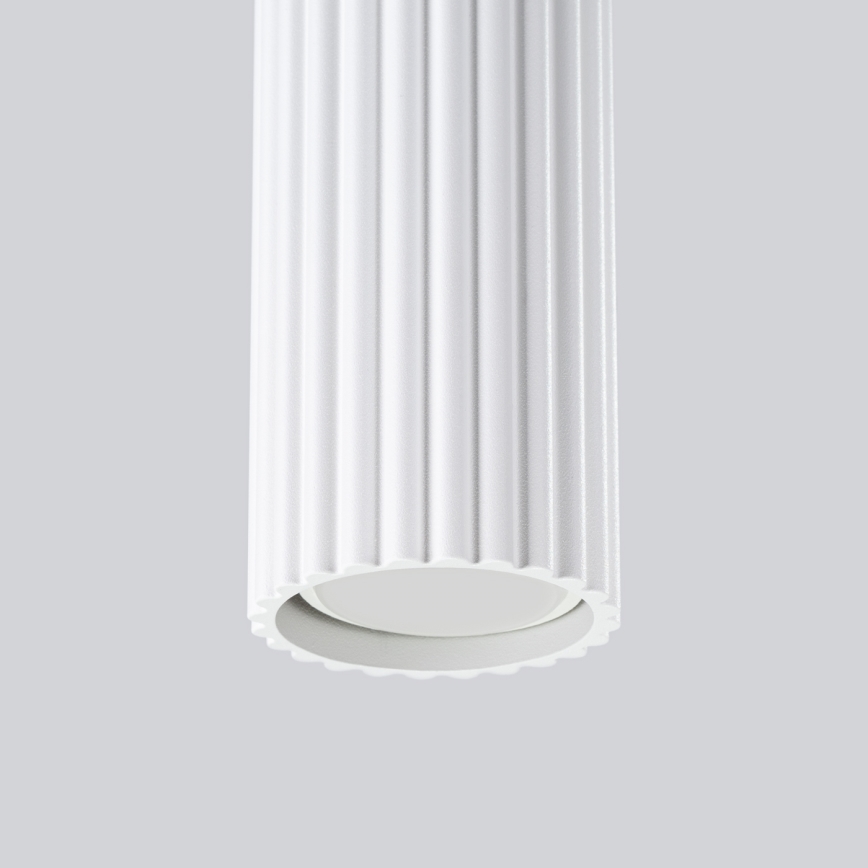 Lestenec na vrvici KARBON 1xGU10/10W/230V bela