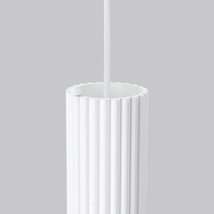 Lestenec na vrvici KARBON 1xGU10/10W/230V bela