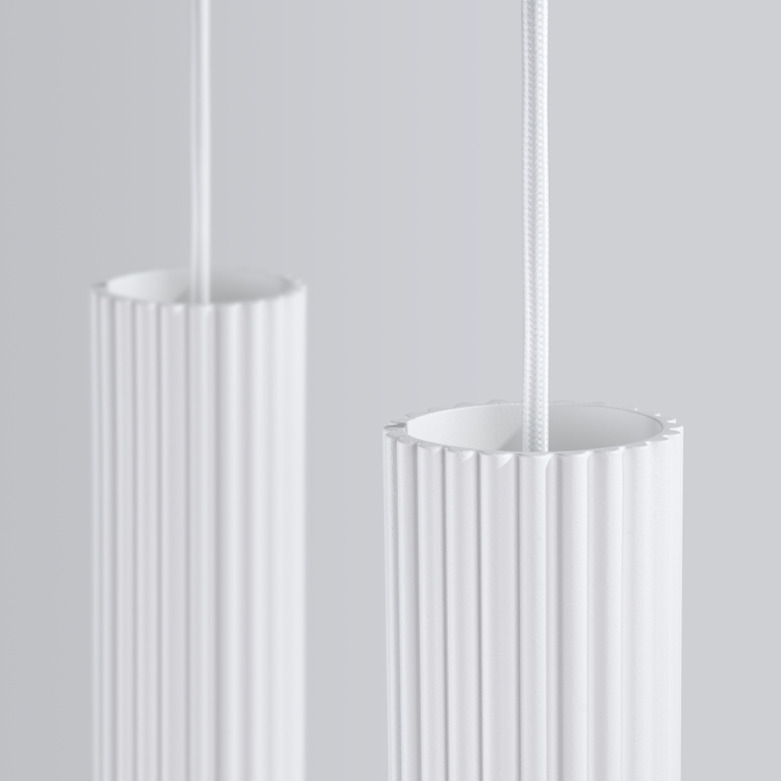 Lestenec na vrvici KARBON 2xGU10/10W/230V bela